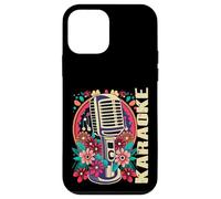Carcasa para iPhone 12 Mini Karaoke Musica Bar Cantante Flores Micrófono Karaoke