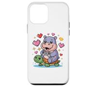 Carcasa para iPhone 12 Mini Kawaii Gaming Animal Graphic Turtle Cute Hippopotamus Gamer