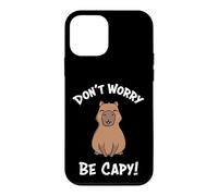 Carcasa para iPhone 12 Mini Kawaii Kids Boys Don't Worry Be Capy Meme Lover Capybara