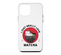 Carcasa para iPhone 12 Mini Kawaii Matcha Cat Me Encanta el Lindo Amante del té Matcha