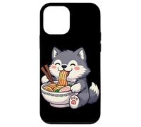 Carcasa para iPhone 12 Mini Kawaii Wolf - Cuenco de Fideos Ramen, Comida Japonesa, Taza de Anime, Sopa