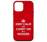 Carcasa para iPhone 12 Mini Keep Calm and Carry On I'm a Modder - Divertido