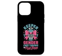 Carcasa para iPhone 12 Mini Keeper of The Gender Reveal Free Throws or Pink Bows Party