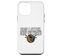 Carcasa para iPhone 12 Mini Knitter Humor Drop A Stitch Drop The World