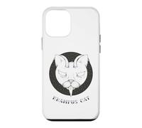 Carcasa para iPhone 12 Mini Krampus Cat Horror Xmas Illustration Horned Cat w Tongue