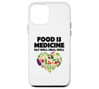 Carcasa para iPhone 12 Mini La Comida es Medicina Comer Bien Sanar Bien Vegano