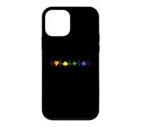 Carcasa para iPhone 12 Mini La Tarjeta de Latido del corazón de la Bandera del Arco Iris LGBT del póker se Adapta a la línea