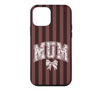 Carcasa para iPhone 12 Mini Lazo de Rayas Marrones para mamá súper Linda