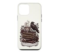 Carcasa para iPhone 12 Mini Lee Libros y sé Amable Dark Academia Literatura clásica Cuervo