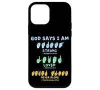 Carcasa para iPhone 12 Mini Lenguaje de señas Americano Manos Verso de la Biblia Cristianismo