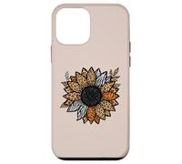 Carcasa para iPhone 12 Mini Leopard Animal Print Sunflower Flower Safari Boho Aesthetic