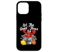 Carcasa para iPhone 12 Mini Let The-Good Times Boil Funny Crawfish Hervir Mardi Gras Cajun