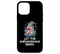 Carcasa para iPhone 12 Mini Let The Shenanigans Begin St Patricks Flamingo Mardi Gras