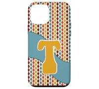 Carcasa para iPhone 12 Mini Letra T In Fun Retro 1970s Style Unique Initial T Monogram
