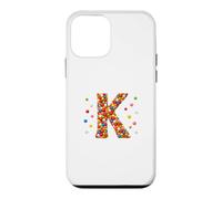Carcasa para iPhone 12 Mini Letter K Candy Rainbow Sprinkles Monogram Men, Women, Kids