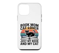Carcasa para iPhone 12 Mini Libro Mamá Gato Amante Solo Mi Libro Y Mi Gato