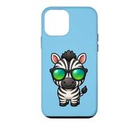 Carcasa para iPhone 12 Mini Linda Cebra Chibi en Gafas de Sol diseño Minimalista