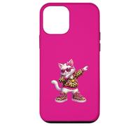 Carcasa para iPhone 12 Mini Lindo Anime Dabbing Gato Gatito Conejito Feliz Pascua Leopardo
