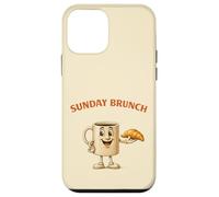 Carcasa para iPhone 12 Mini Lindo café Mascota Domingo Brunch Amante Foodies Vintage Retro