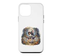 Carcasa para iPhone 12 Mini Lindo Conejo Bruja Halloween Espeluznante Bosque Fantasmas
