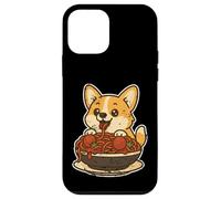 Carcasa para iPhone 12 Mini Lindo Corgi Spaghetti Pasta Lover