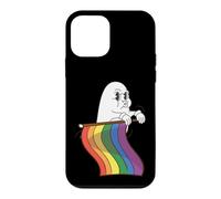Carcasa para iPhone 12 Mini Lindo Fantasma LGBTQ sosteniendo la Bandera del Arco Iris Orgullo LGBT Halloween