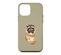 Carcasa para iPhone 12 Mini Lindo Mapache bebé en Acogedor calcetín de Pata Cutecore Animal Artwork