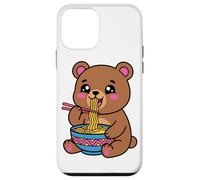 Carcasa para iPhone 12 Mini Lindo Oso Ramen gráfico japonés Kawaii marrón Animal Arte