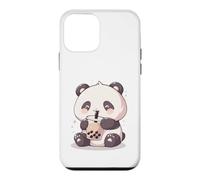 Carcasa para iPhone 12 Mini Lindo Panda Chibi Bebiendo té Boba Kawaii Bubble Art