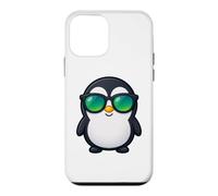 Carcasa para iPhone 12 Mini Lindo Personaje Kawaii Penguin Chibi con Gafas de Sol