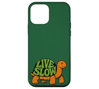 Carcasa para iPhone 12 Mini Live Slow Turtle Life Naturaleza Vibes Retro Calma Estética