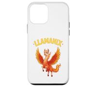 Carcasa para iPhone 12 Mini Llama Fénix Híbrido Flaming Wings Fantasía Criatura