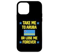 Carcasa para iPhone 12 Mini Llévame a Aruba o Piérdame para Siempre | Crucero con Bandera del Caribe