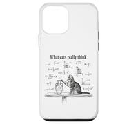 Carcasa para iPhone 12 Mini Lo Que los Gatos Realmente piensan Divertido Física Ciencia Nerd Cat Meme