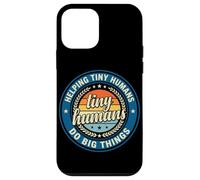 Carcasa para iPhone 12 Mini Logotipo Vintage de Helping Tiny Humans Do Big Things Teacher