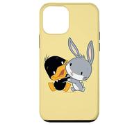 Carcasa para iPhone 12 Mini Looney Tunes Bugs and Daffy Chibi Hug