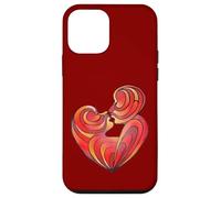 Carcasa para iPhone 12 Mini Los Amantes se besan y Sus cuerpos Forman un corazón de Amor