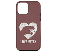 Carcasa para iPhone 12 Mini Love Bites T-Rex Dinosaurio Divertido Retro Grunge Paleontología
