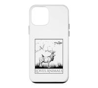 Carcasa para iPhone 12 Mini Loves Animals Nature Wildlife Graphic of Deer and Birds