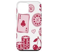 Carcasa para iPhone 12 Mini Lucky Girl Energy Gambling Playing Cards Cherries and Dice