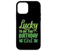 Carcasa para iPhone 12 Mini Lucky to Be The Birthday Girl Shamrock Día de San Patricio