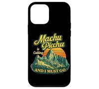 Carcasa para iPhone 12 Mini Machu Picchu Perú Viajes Andes Montañas Puesta del Sol Retro