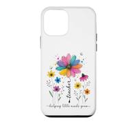 Carcasa para iPhone 12 Mini Maestro ayudando a pequeñas Mentes a Crecer diseño Floral