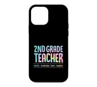 Carcasa para iPhone 12 Mini Maestro de Segundo Grado Enseña Motivar Amor Inspirar Enseñanza Lema