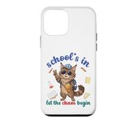 Carcasa para iPhone 12 Mini Maine Coon Cat Regresa a la Escuela Vibra en Let The Chaos Begin