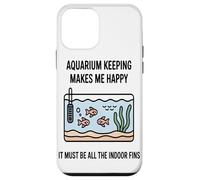 Carcasa para iPhone 12 Mini Mantener El Acuario Me Hace Feliz Aletas De Interior Pesca