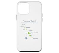 Carcasa para iPhone 12 Mini Mapa de Islas de Sotavento Antigua St Martin Brabuda