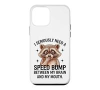 Carcasa para iPhone 12 Mini Mapache Cerebro Boca Velocidad Bump Dicho Divertido