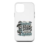Carcasa para iPhone 12 Mini Mapache sobrevivió a tormentas no molestó a Las Gotas de Lluvia