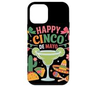 Carcasa para iPhone 12 Mini Margarita Cactus Taco Fiesta Happy Cinco De Mayo Celebración